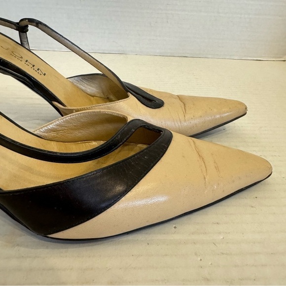 Vintage St. John Slingback Pointed Toe Pumps Shoes SZ 7.5 - Picture 3 of 16